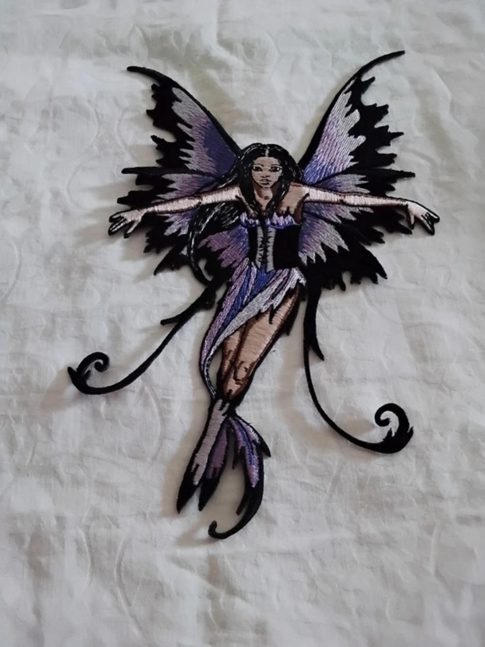 C&D Visionary Inc. Fairy Embroidered Patch Purple & Black Like New